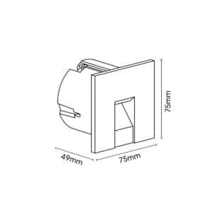 Keylight Runn SQ technical drawing