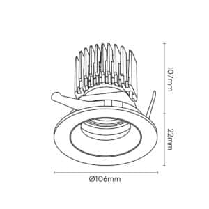 Keylight Spectra R technical drawing