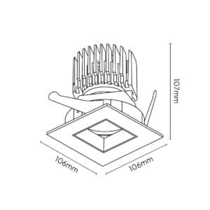Keylight Spectra SQ technical drawing