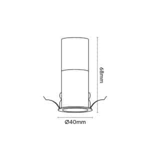 Keylight Spot-On Mini technical drawing