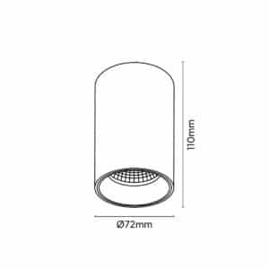 Keylight Spotti technical drawing
