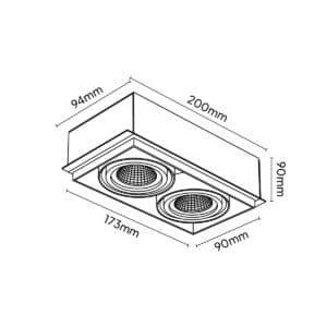 Keylight Trimless 2 technical drawing
