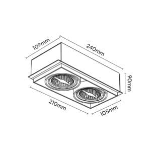 Keylight Trimless Midi 2 technical drawing