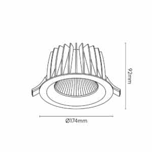 Keylight Triton technical drawing