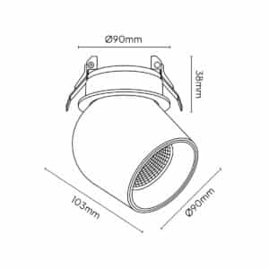 Keylight Venus R Maxi technical drawing