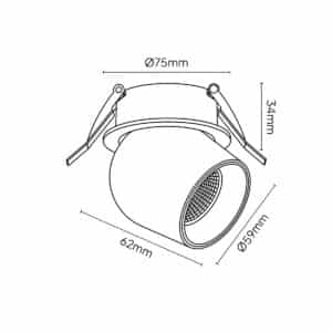 Keylight Venus R Mini technical drawing