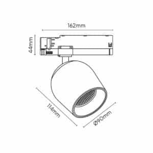 Keylight Venus T Maxi technical drawing
