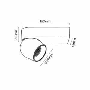 Keylight Venus technical drawing