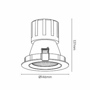 Keylight Vision technical drawing