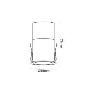 Keylight Spot-On technical drawing